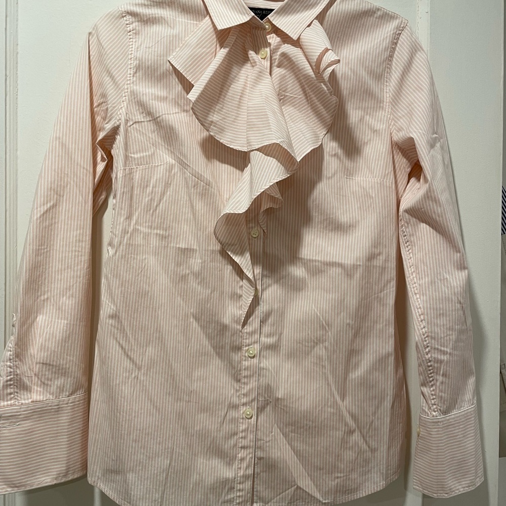 Banana Republic Light Pink Striped Shirt Never Worn!
